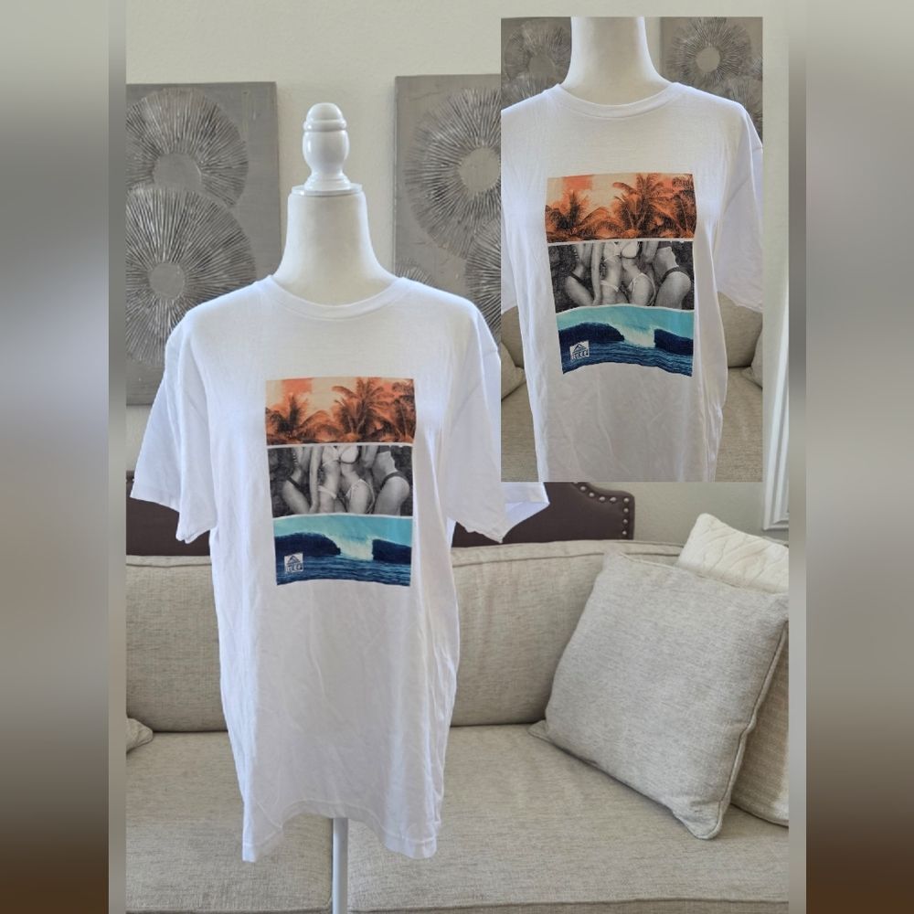 Reef Culture Graphic T-shirt Sz Lg